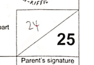 Grade photo for Student 1
