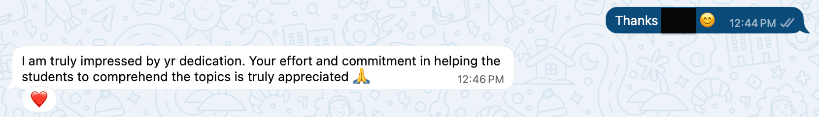 Parent's Testimonial