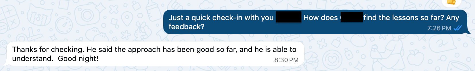 Parent's Testimonial